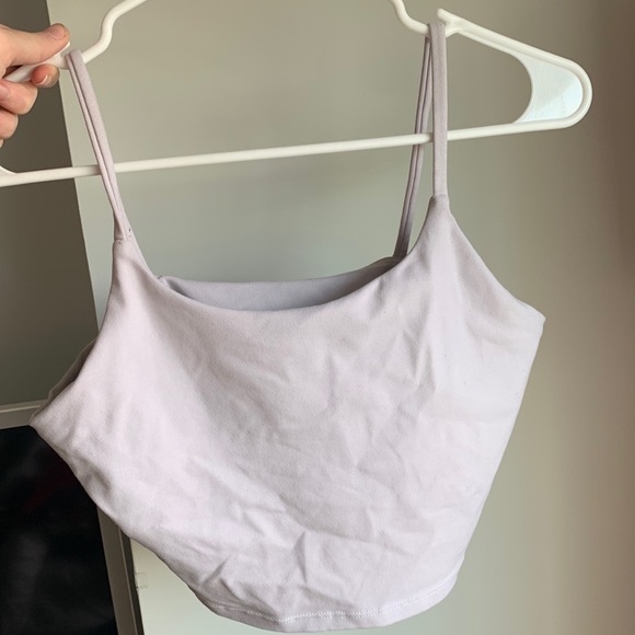 Medium White Supported crop tank top - Picture 1 of 2